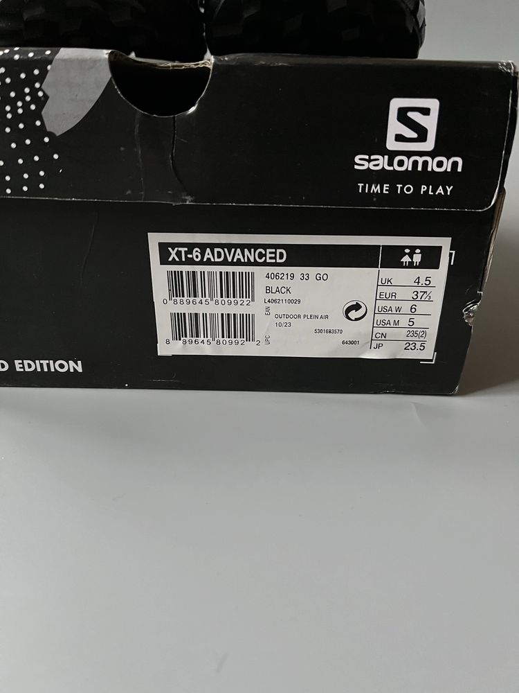 Кросівки Salomon xt-6 adv black Соломони