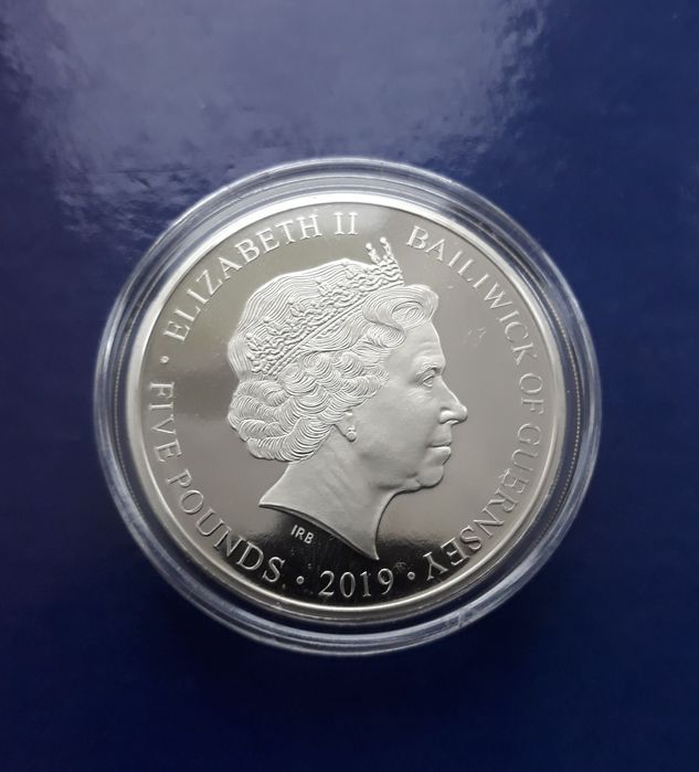 Moneta 5 funtów 2019 Proof - 75 Rocznica lądowania w Normandii (505)