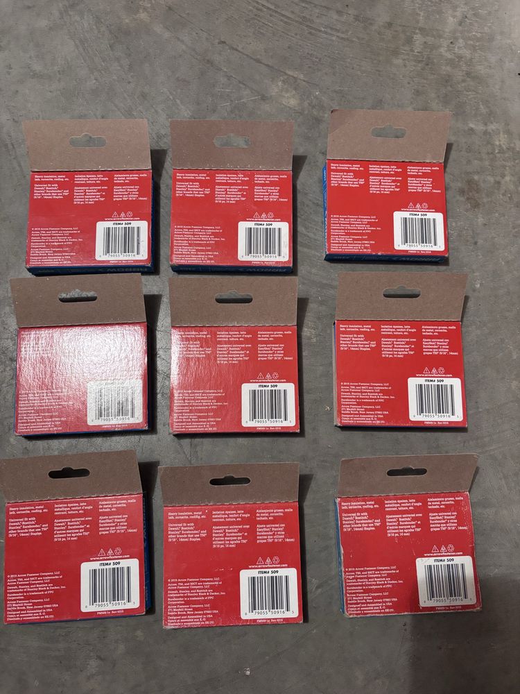 Zszywki Arrow T50 Staples 9/16” (14 mm)  9 opakowań (11 250 sztuk)