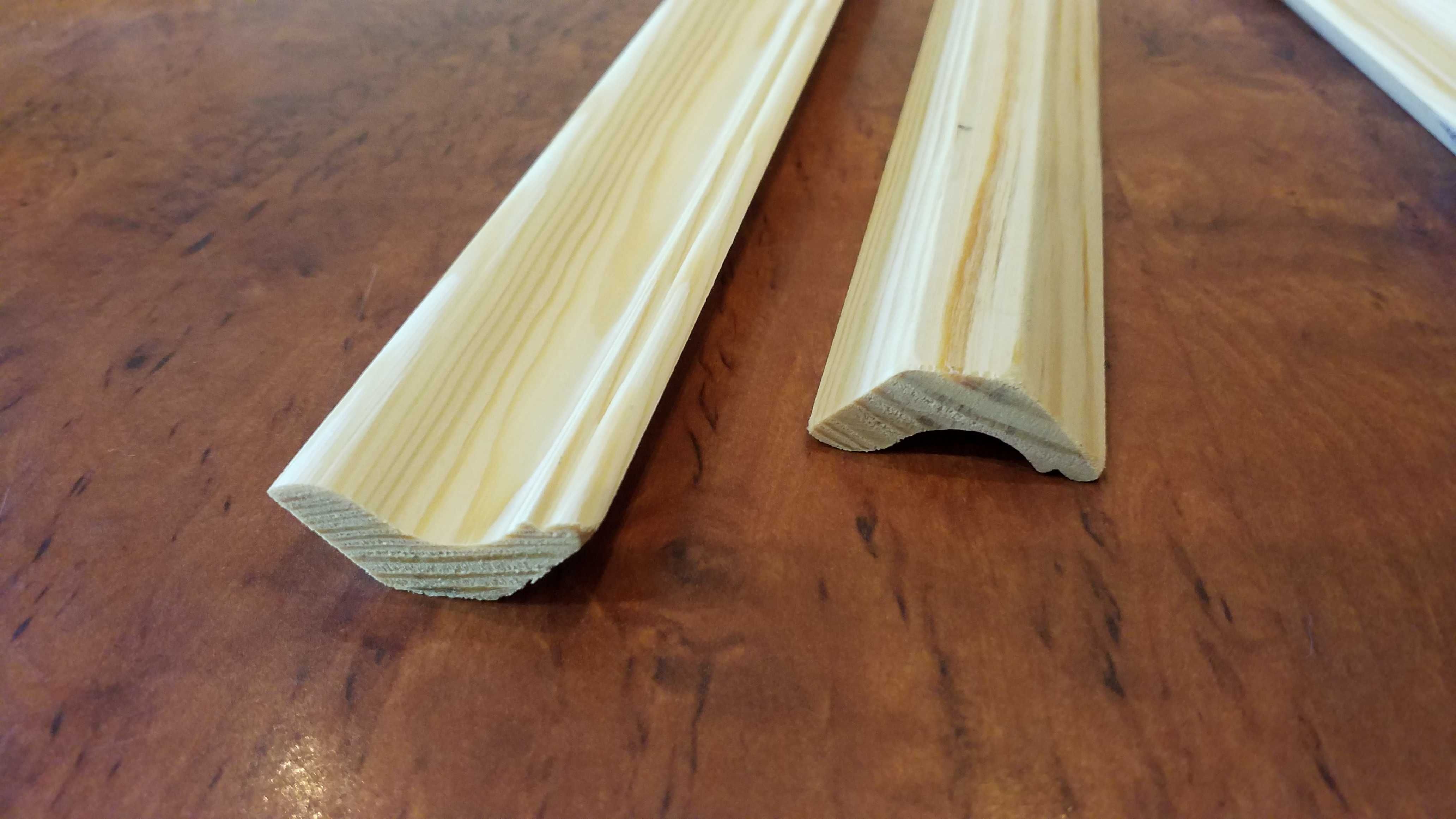 Listwa przypodłogowa 30x30 mm podłogowa cokół ćwierćwałek drewniana