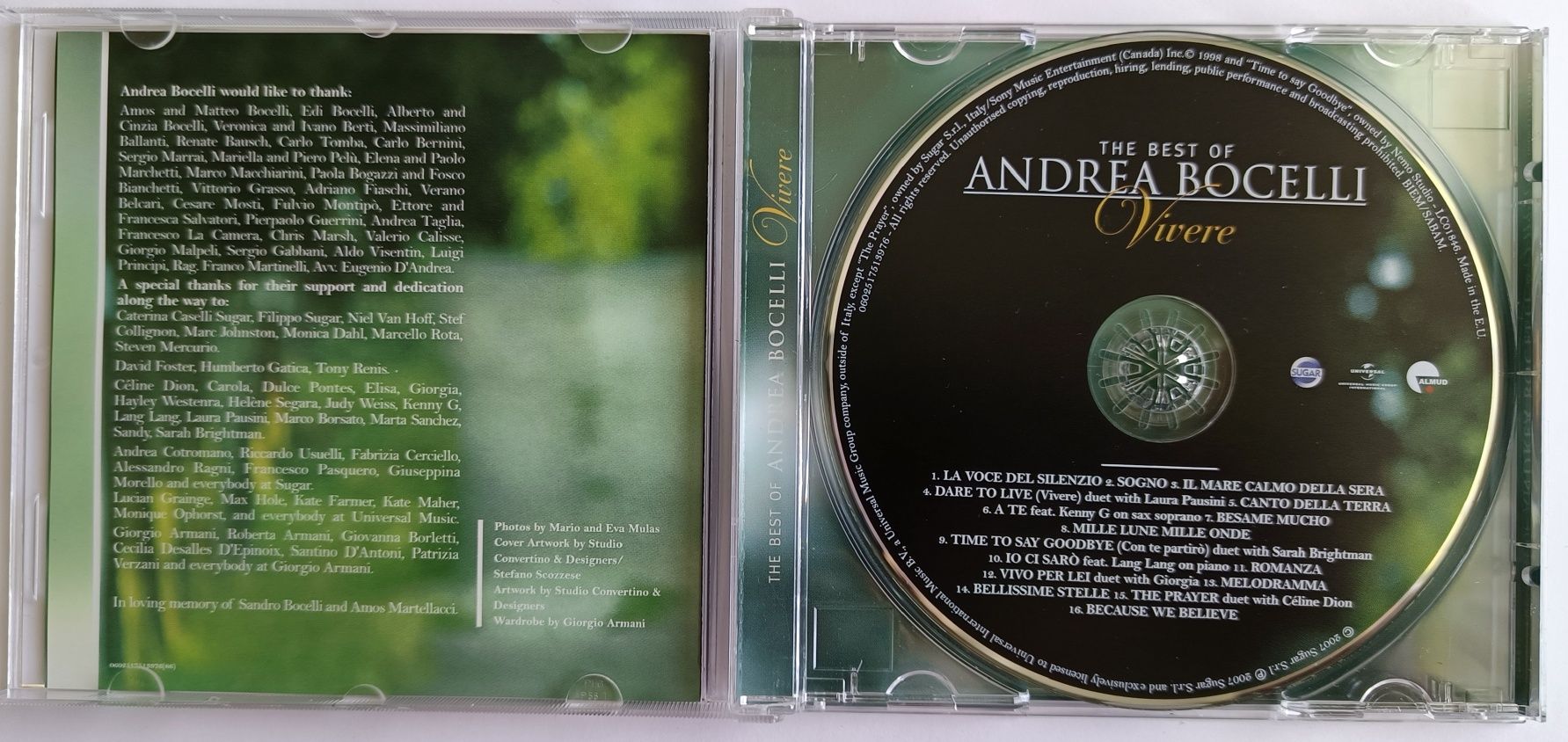 Andrea Bocelli Vivere 2007r