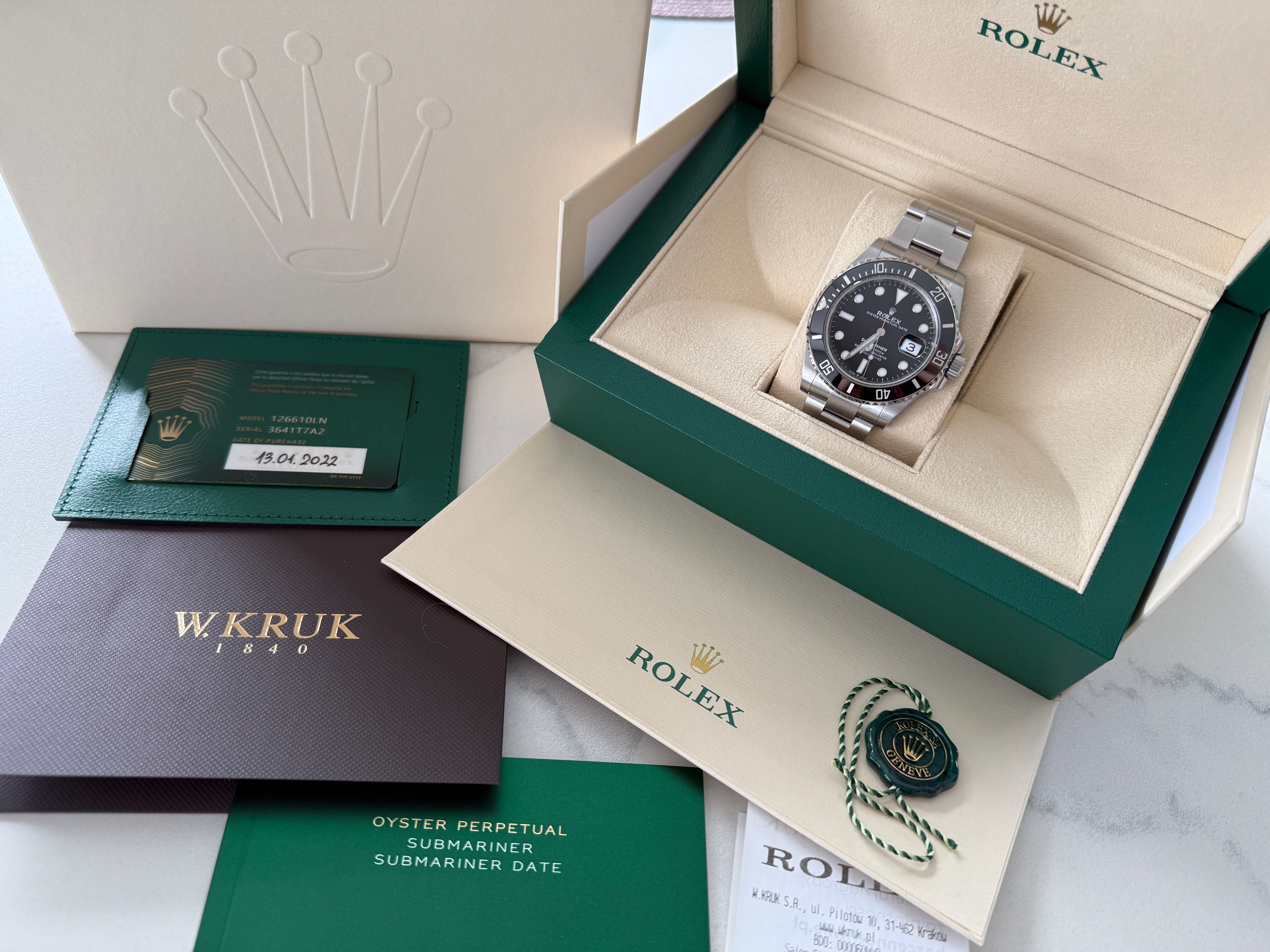 Rolex Submariner Date ref. 126610LN – Full Set. Stan nowy - nienoszony
