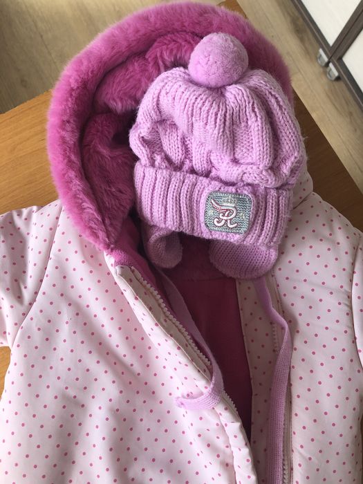 Комбінезон для дівчинки,68 см,шапочка в подарунок