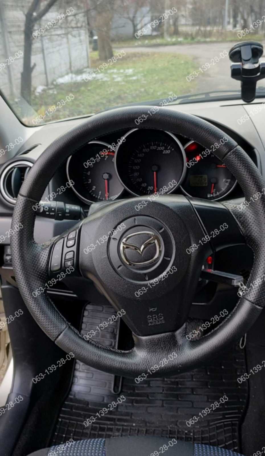 Mazda 3 5 6 CX-5 CX-7 CX-9 Оплетка чехол на руль Кожа Винил Мазда