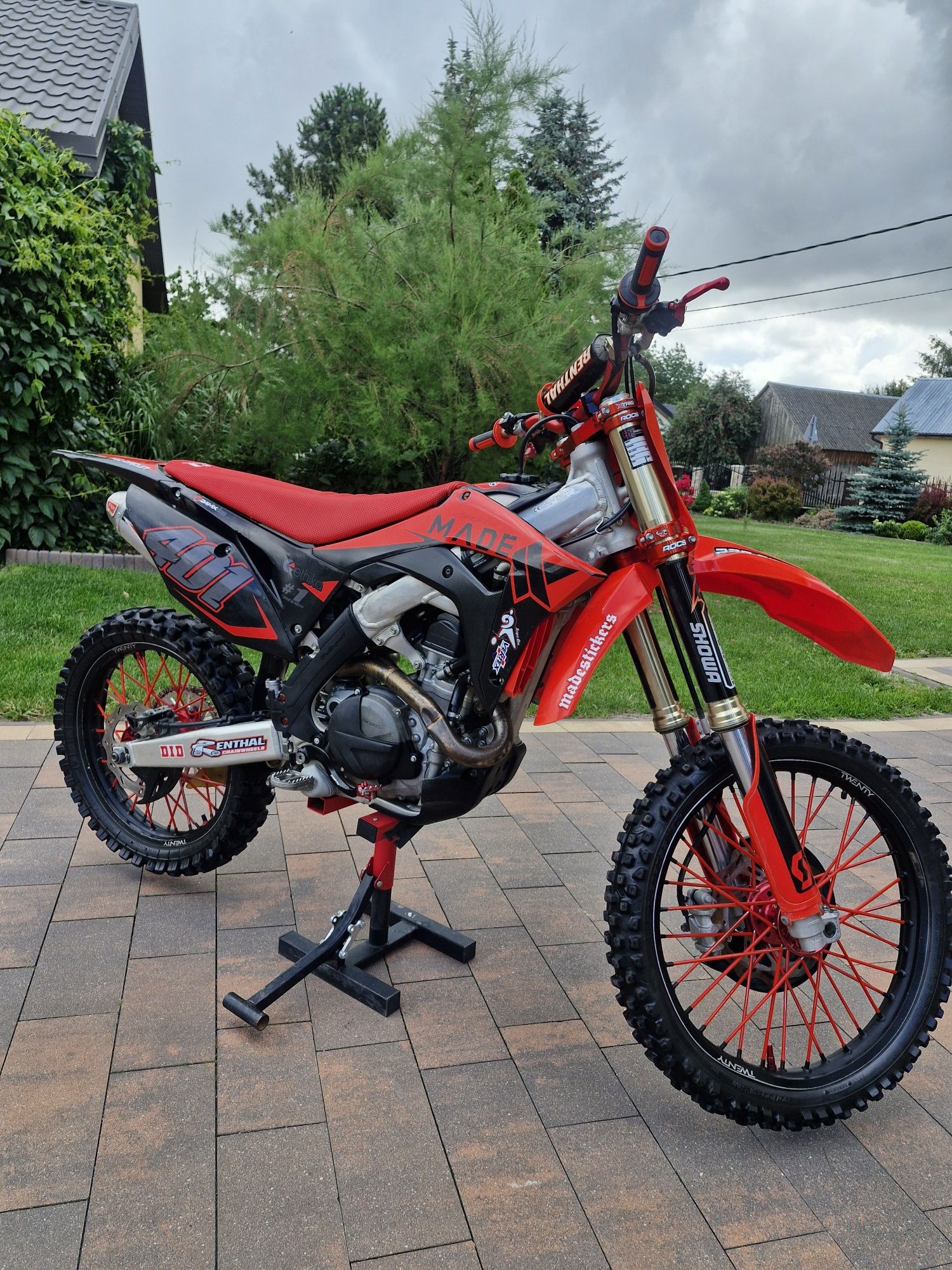 HONDA CRF450 wydech  procircuit Rozrusznik wtrysk zadbana