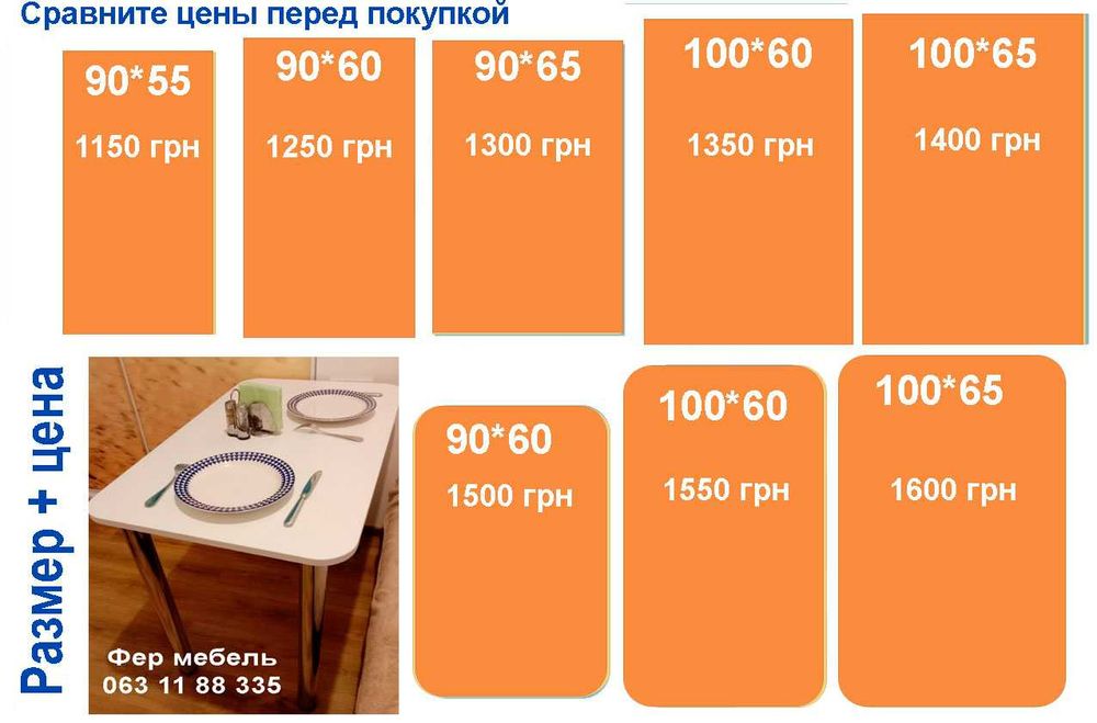 Стол кухонный КС - хром Фер мебель  наличие и выбор цена от