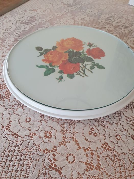 stara  tortownica patera na ciasto z okresu PRL - u