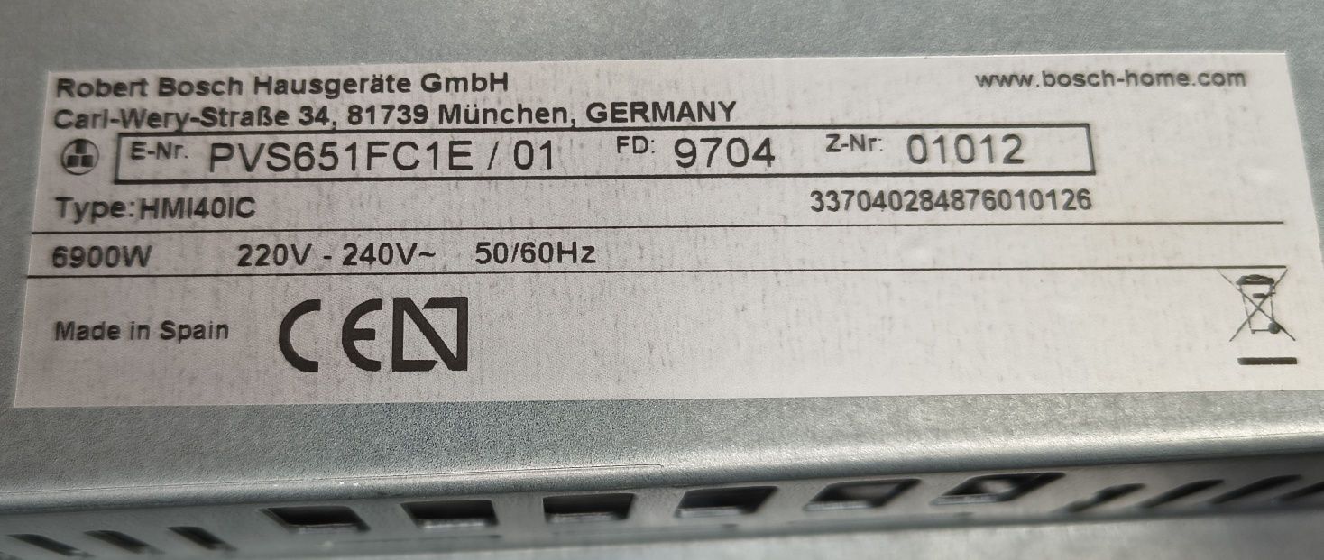 Płyta Indukcyjna Bosch PVS651FC1E