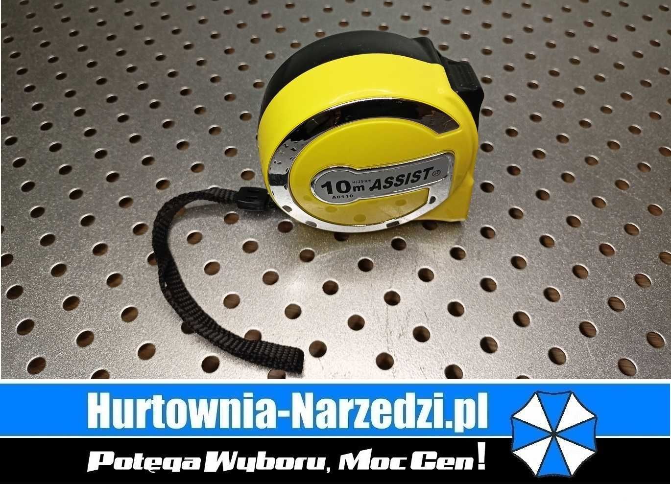 Miara zwijana 10m x 19mm GR.0,14mm ASSIST Taśma miernicza miarka