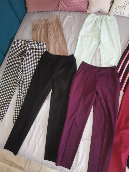 Zestaw spodni materiałowych eleganckich XS stan bdb markowe