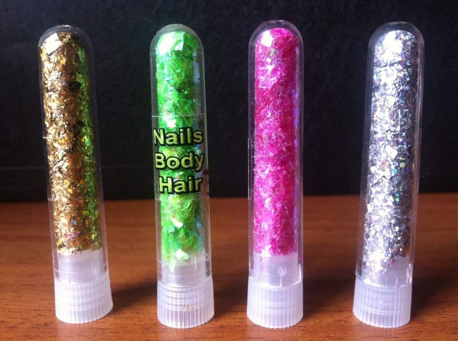 Блёстки для ногтей, тела, волос. Блискітки для нігтів, тіла та волосся