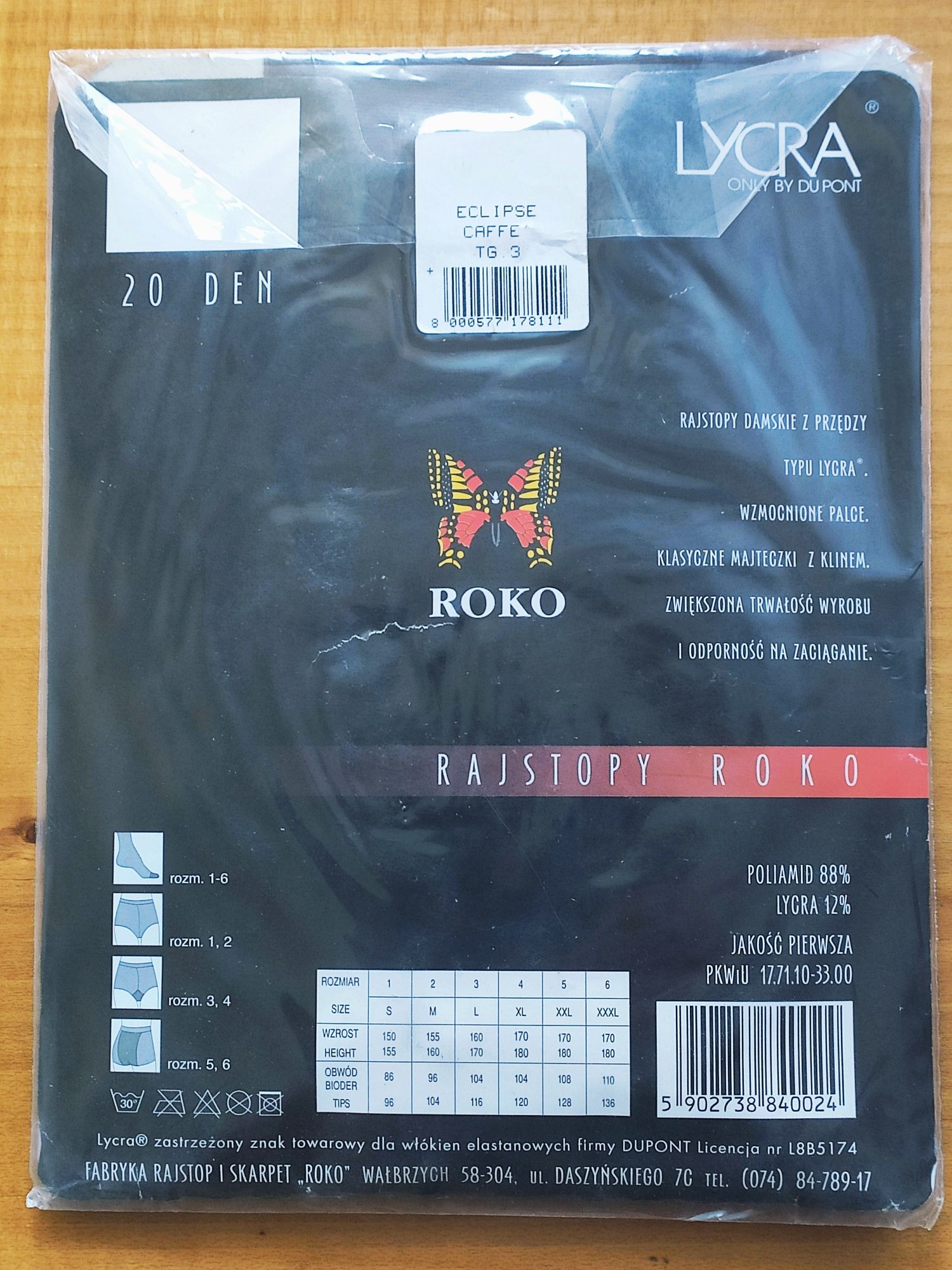 Rajstopy 20 Den Lycra