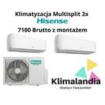 Klimatyzacja Multisplit  2x Hisense Mini Apple Pie z montażem Gliwice+