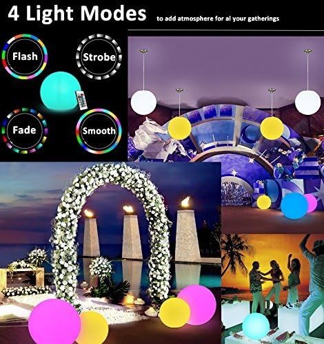 MR GO LED Ball Lampa kula 20 cm RGB