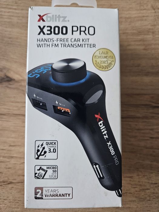 Zestaw głośnomówiący Bluetooth z transmiterem FM Xblitz X300 Pro
