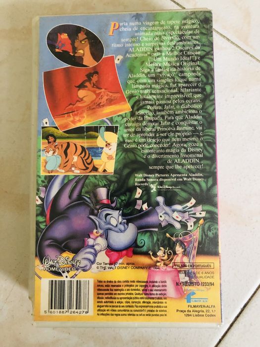 Filme infantil VHS - Aladdin