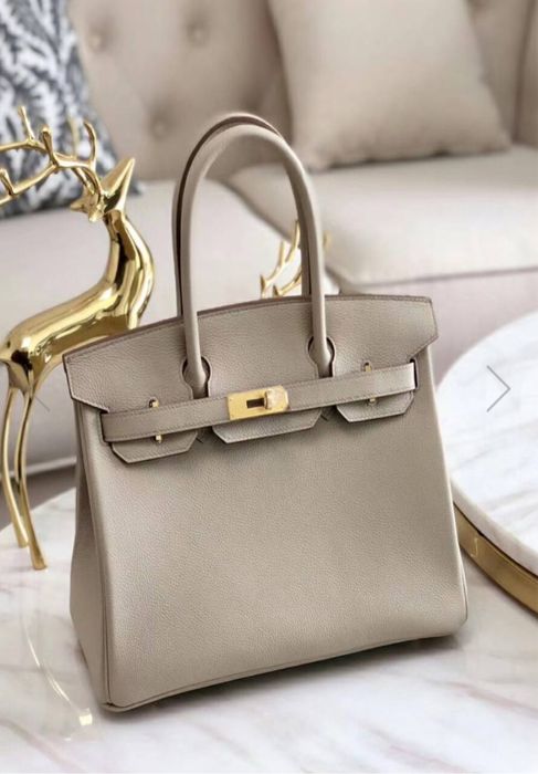 Шкіряна сумка шопер 35см з замком в стилі ерме біркін!люкс якість