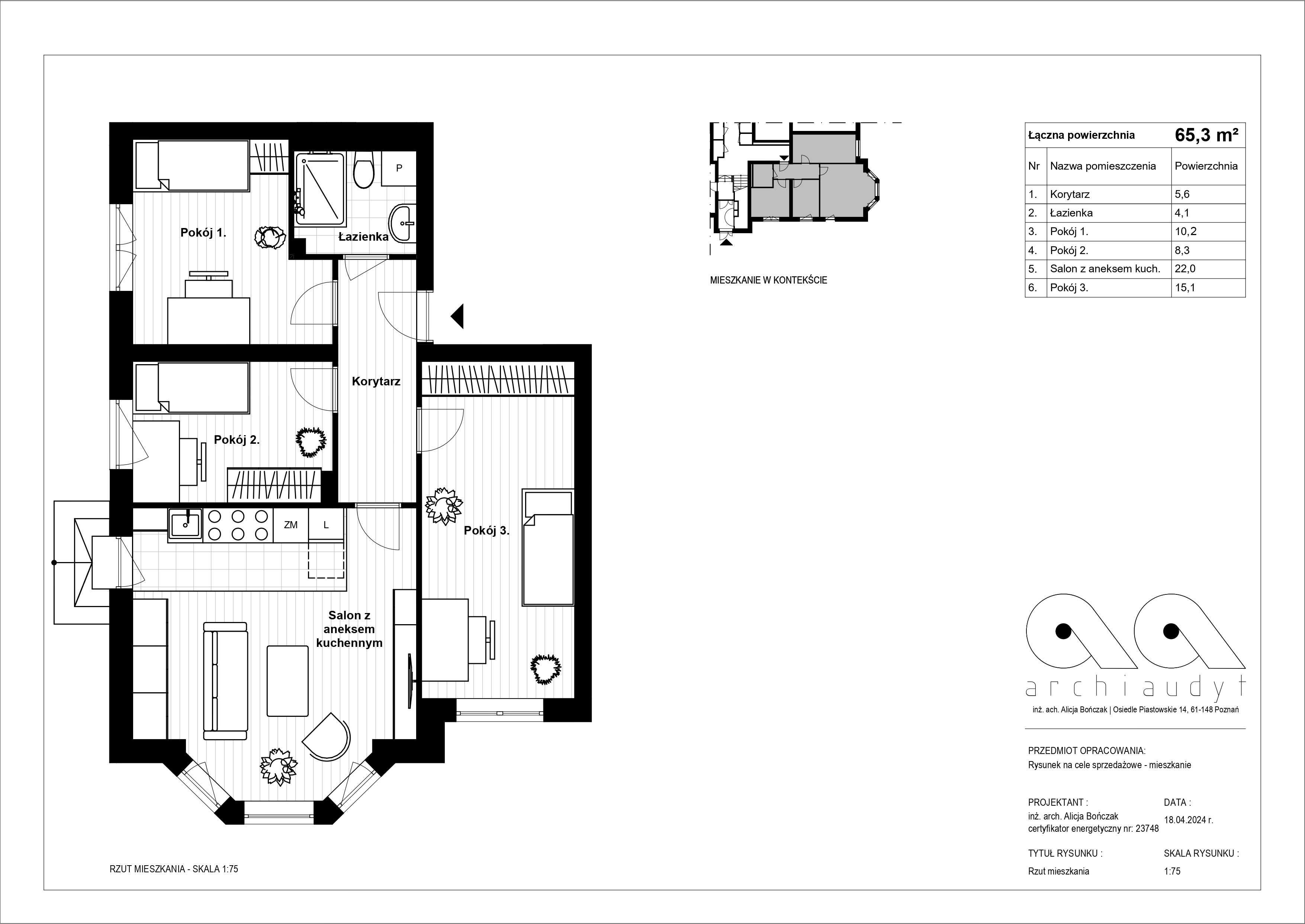 Wyjątkowy apartament w Zalasewie (4 pokoje + 80 m2 ogrodu)