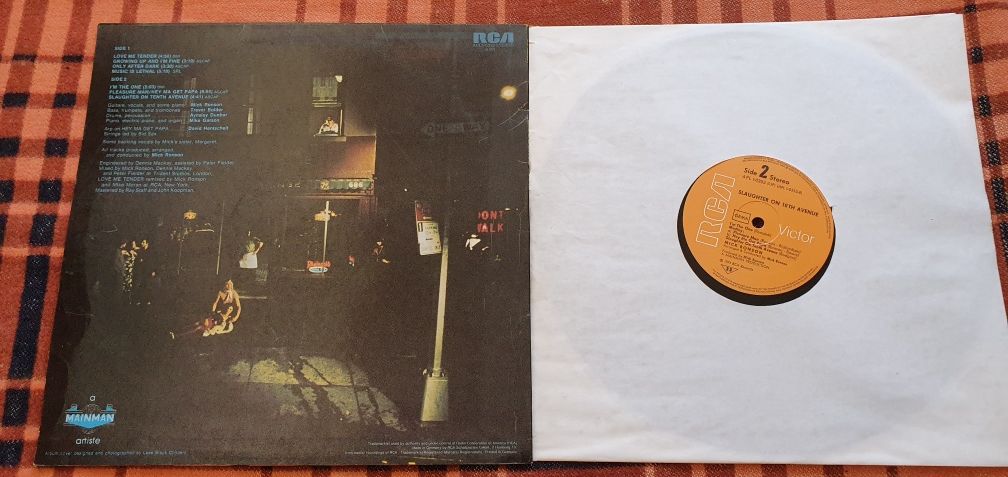 Mick Ronson ‎- Slaughter On 10th Avenue Germany 1974 LP płyta  BDB-