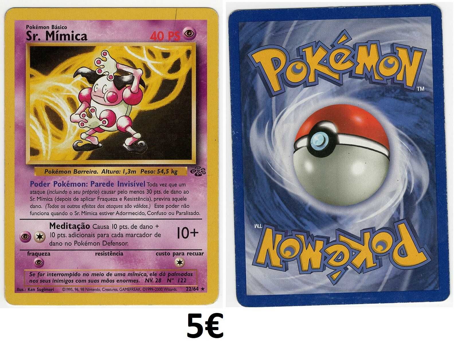 Cartas Pokemon antigas