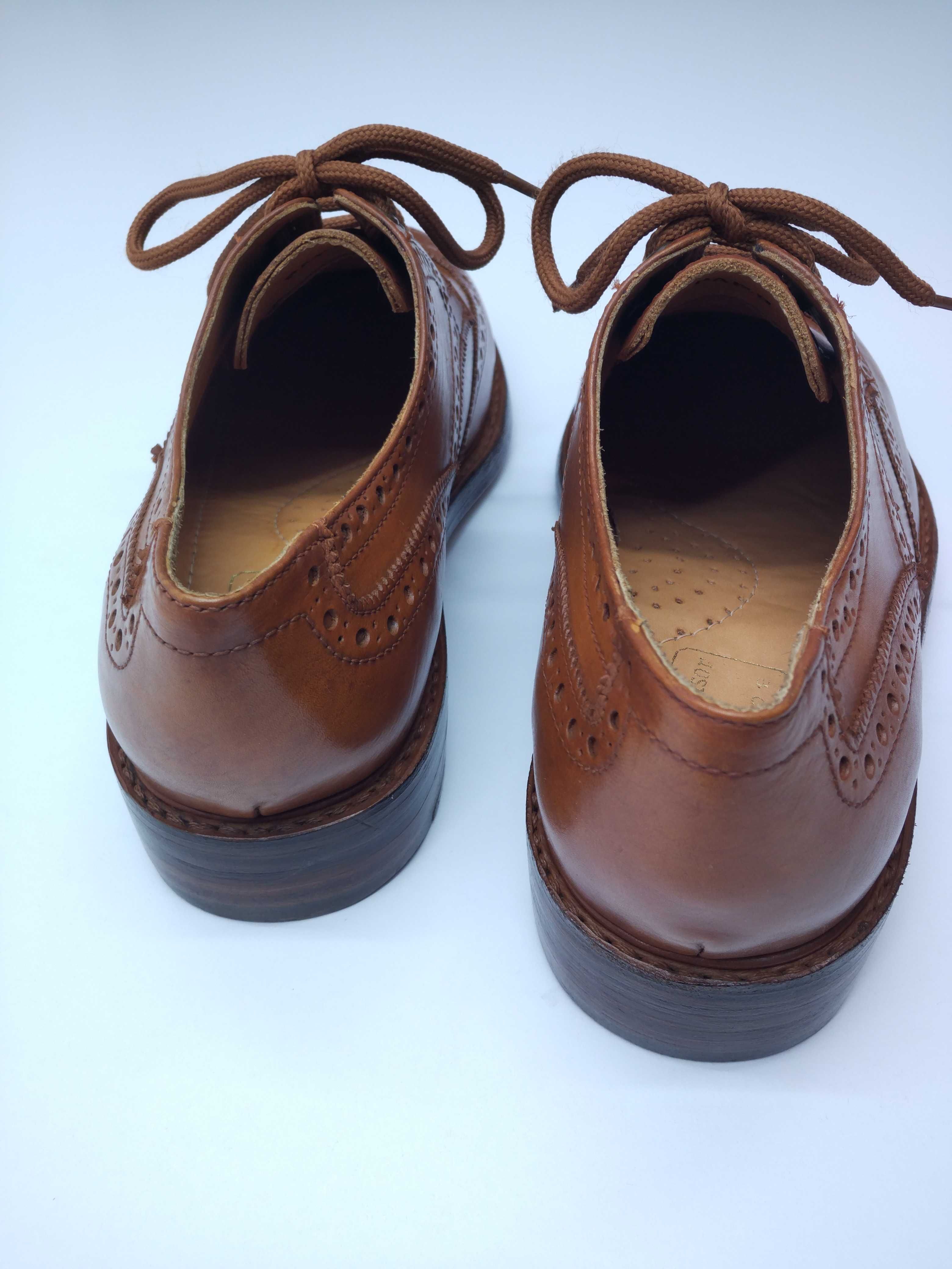 Samuel Windsor 42.5_43. Світло-коричневі чоловічі туфлі /Мужские туфли