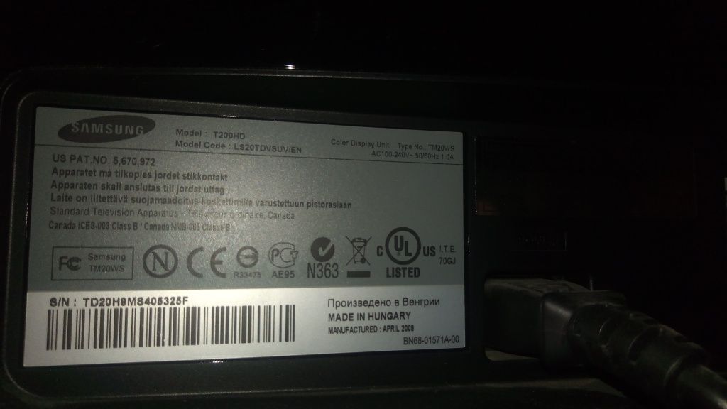 TV Samsung pequena com HDMI