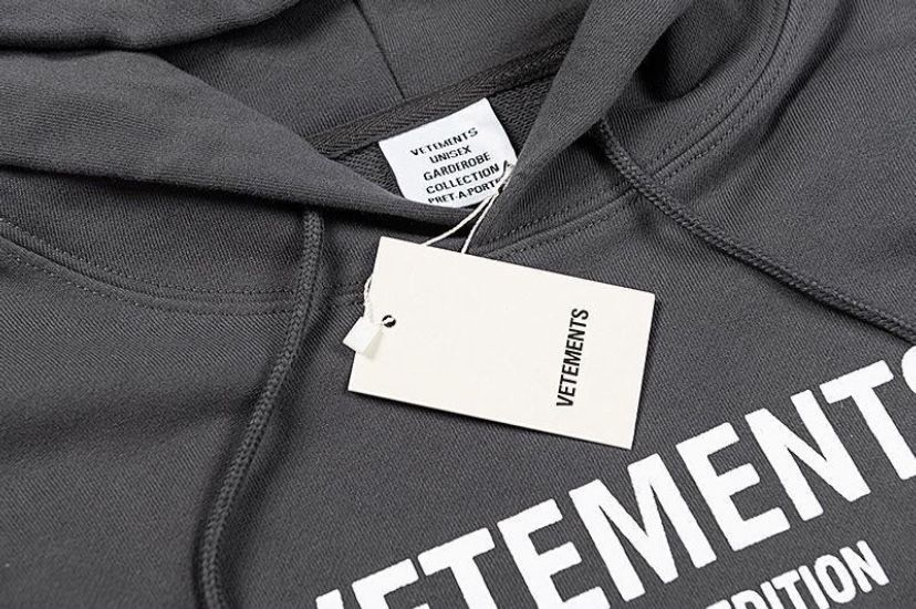 худи Vetements Logo Limited Edition grey hoodie