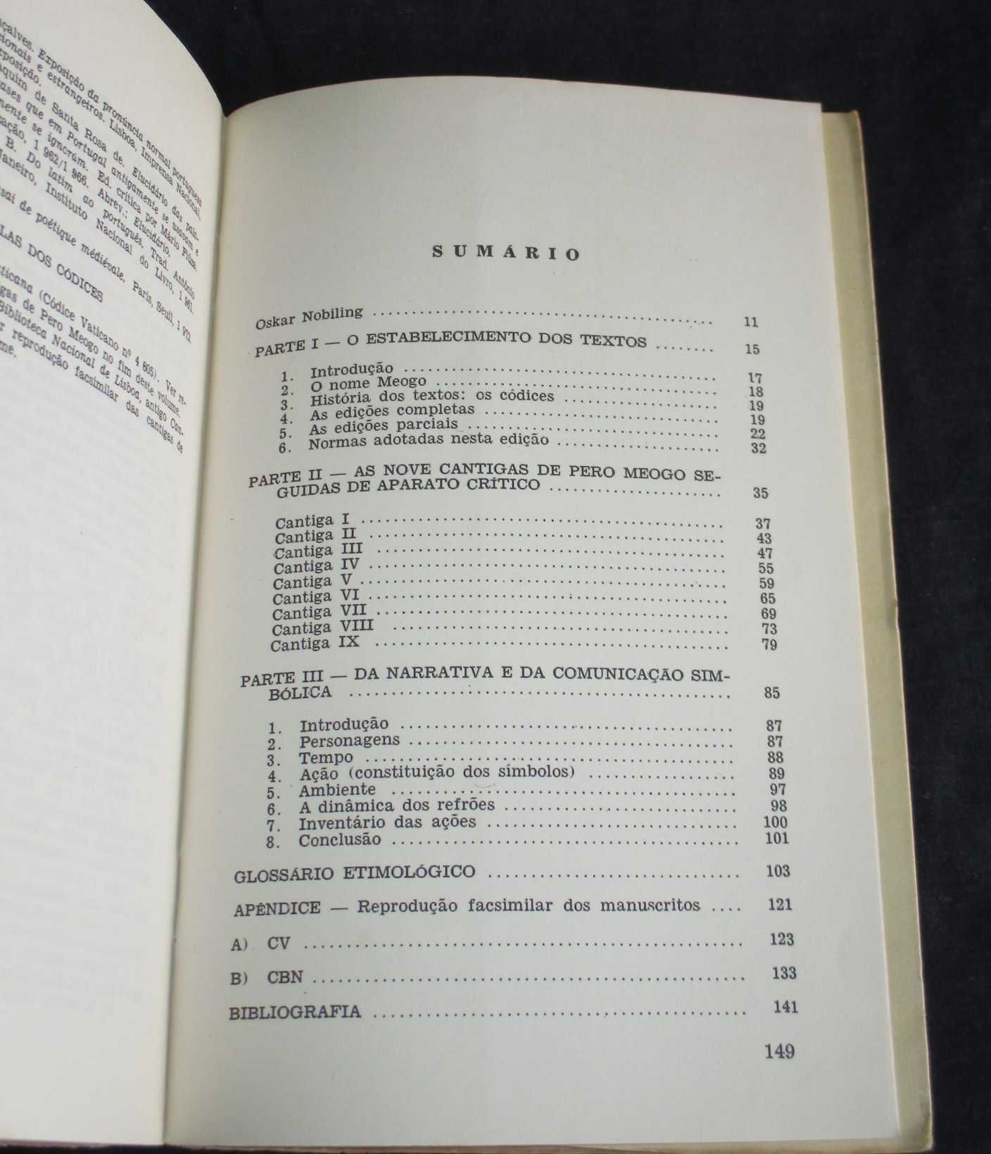 Livro As Cantigas de Pero Meogo Leodegário A. De Azevedo Filho