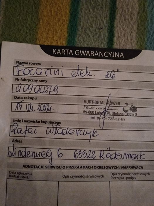 Rower elektryczny focarini