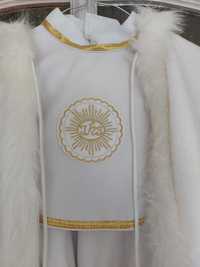 Alba biała, sukienka komunujna r. 134-140 , bolerko, buty r.35