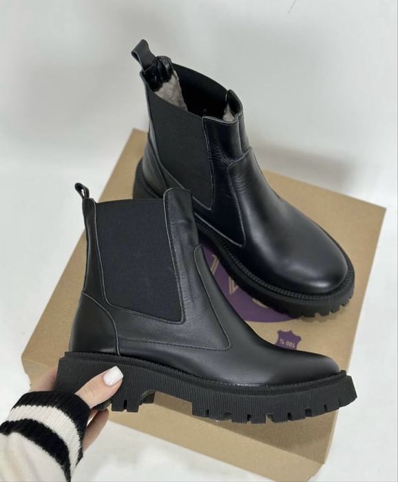 Челсі черевики зима Натуральна шкіра