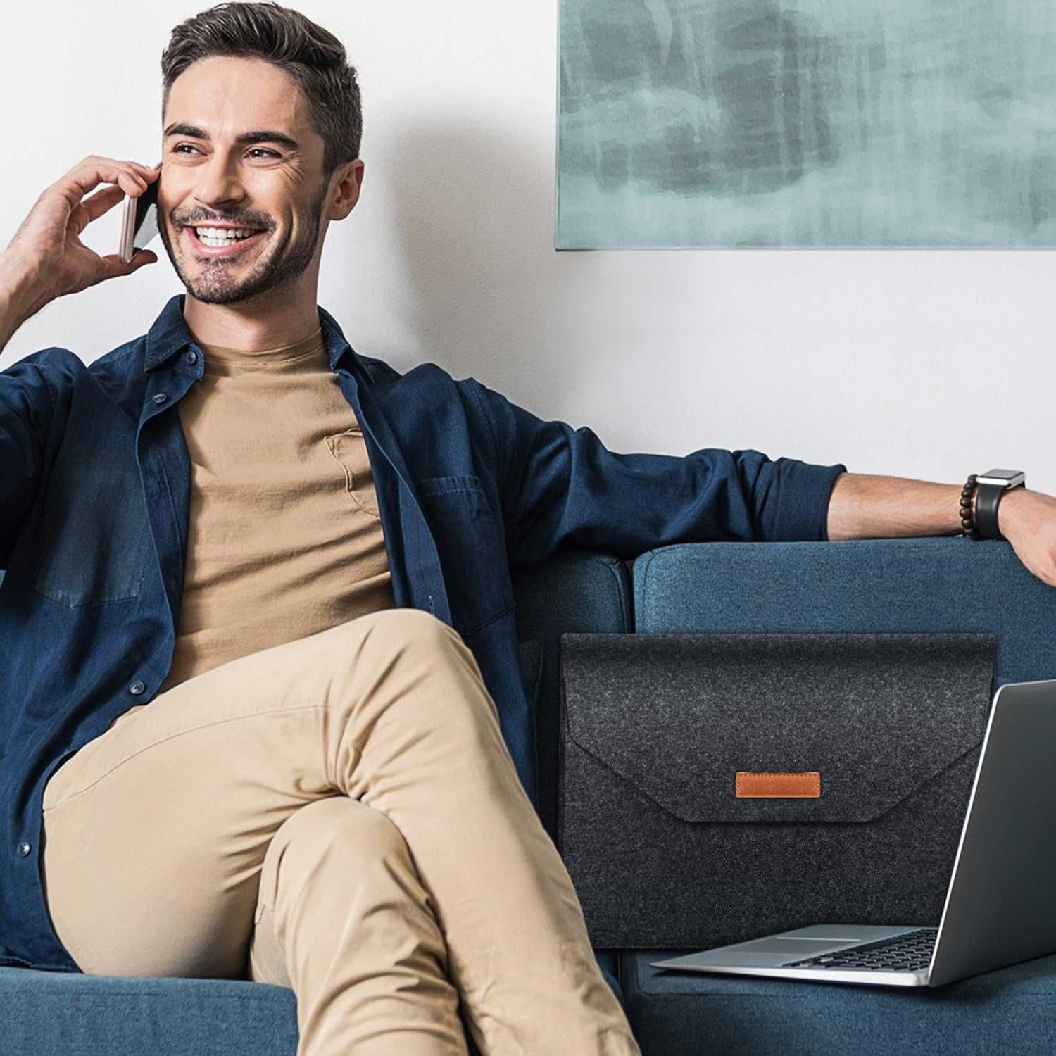 HOMIEE torba na laptopa 13,3 13,6'' organizer do MacBook Dell HP Asus