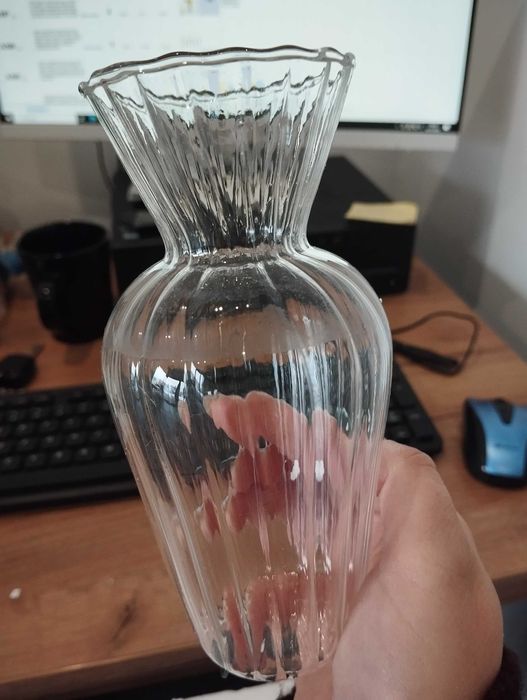 Szklany wazon / wazony / świecznik / świeca / 4szt !A404-A!