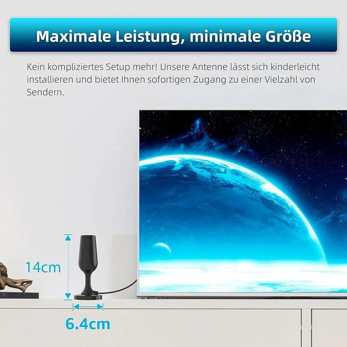 Antena DVBT2 ze wzmacniaczem HDTV 4K 1080P O501