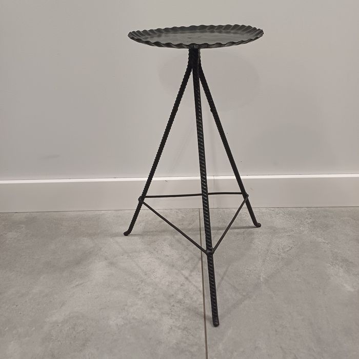 Stary metalowy kwietnik stojak PRL