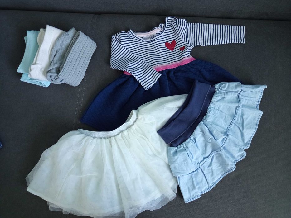 Zestaw sukienka i spódniczki - rozm. 80