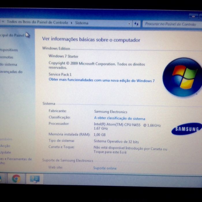 PC portátil notebook Samsung+ alguns componentes