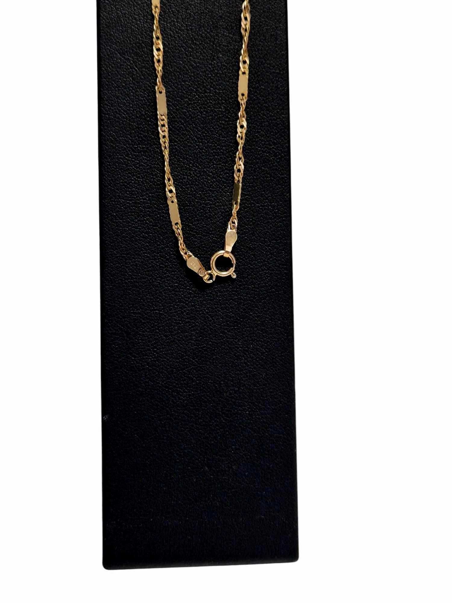 Przepiękny złoty łańcuszek p.585 45cm