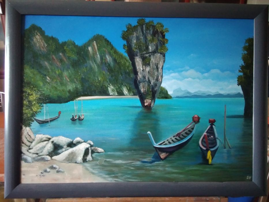 Картина маслом на холсте на подрамнике