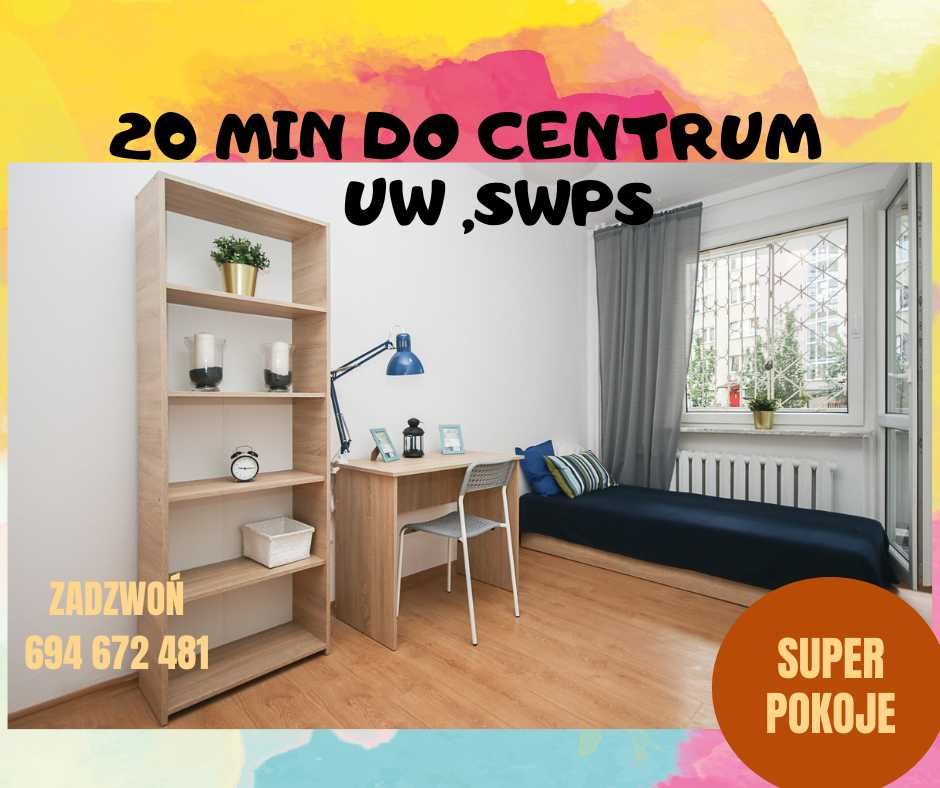 Pokój - 20 min Centrum - 15 min SWPS, Politechniki - 28 min SGGW