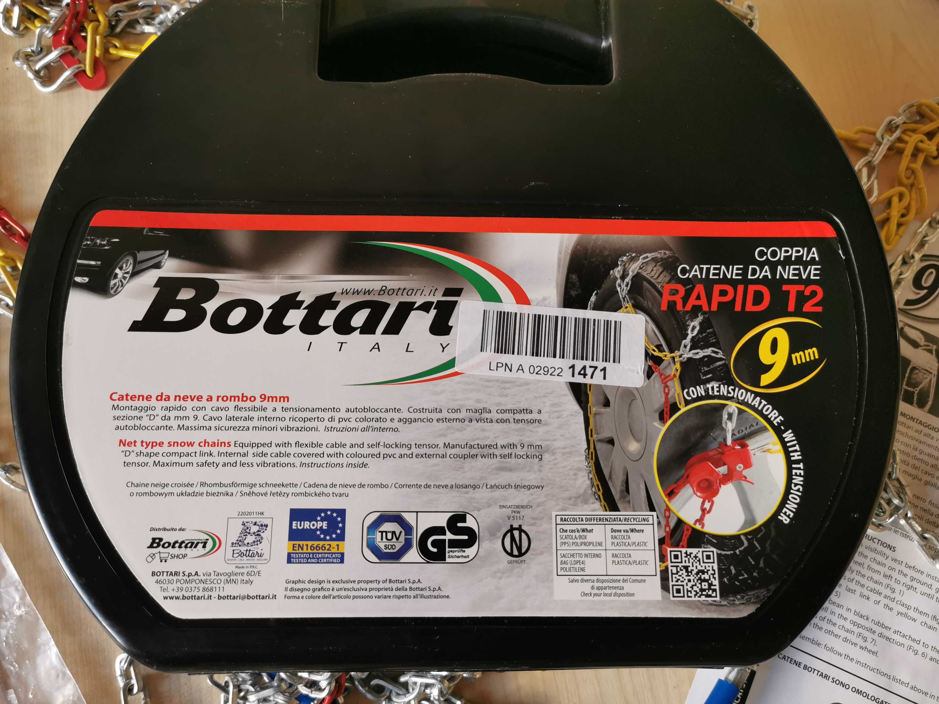 Łańcuchy śniegowe Bottari 100 RAPID T2 9mm 14-19" GoodYear