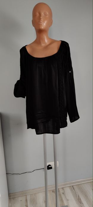 XXL 44 xl 42 czarna bluzka elegancka koronka