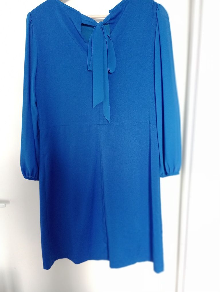 Niebieska sukienka chabrowa sukienka r. 38