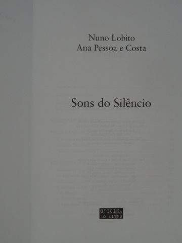 Sons do Silêncio de Ana Pessoa e Costa e Nuno Lobito