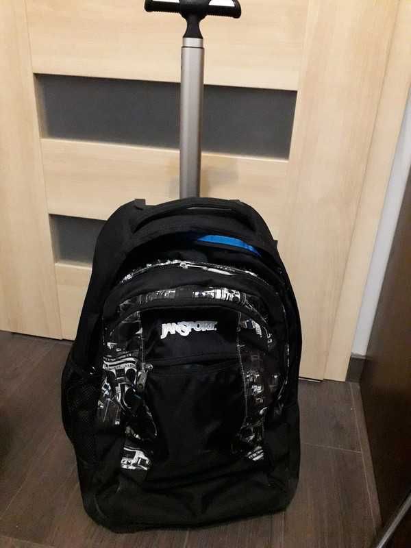 Jansport plecak walizka na kolkach stan idealny