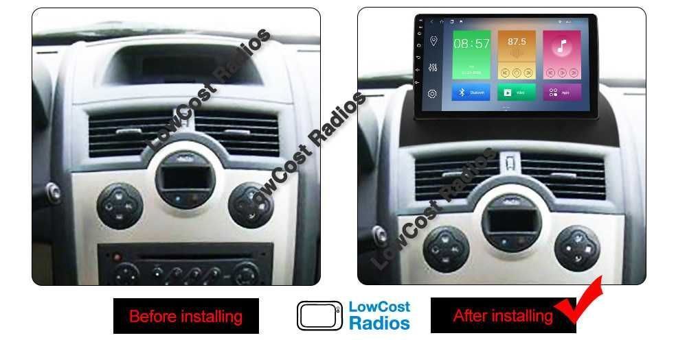 Auto Rádio 9' RENAULT MEGANE 2 | GPS ANDROID Bluetooth USB APPS WIFI