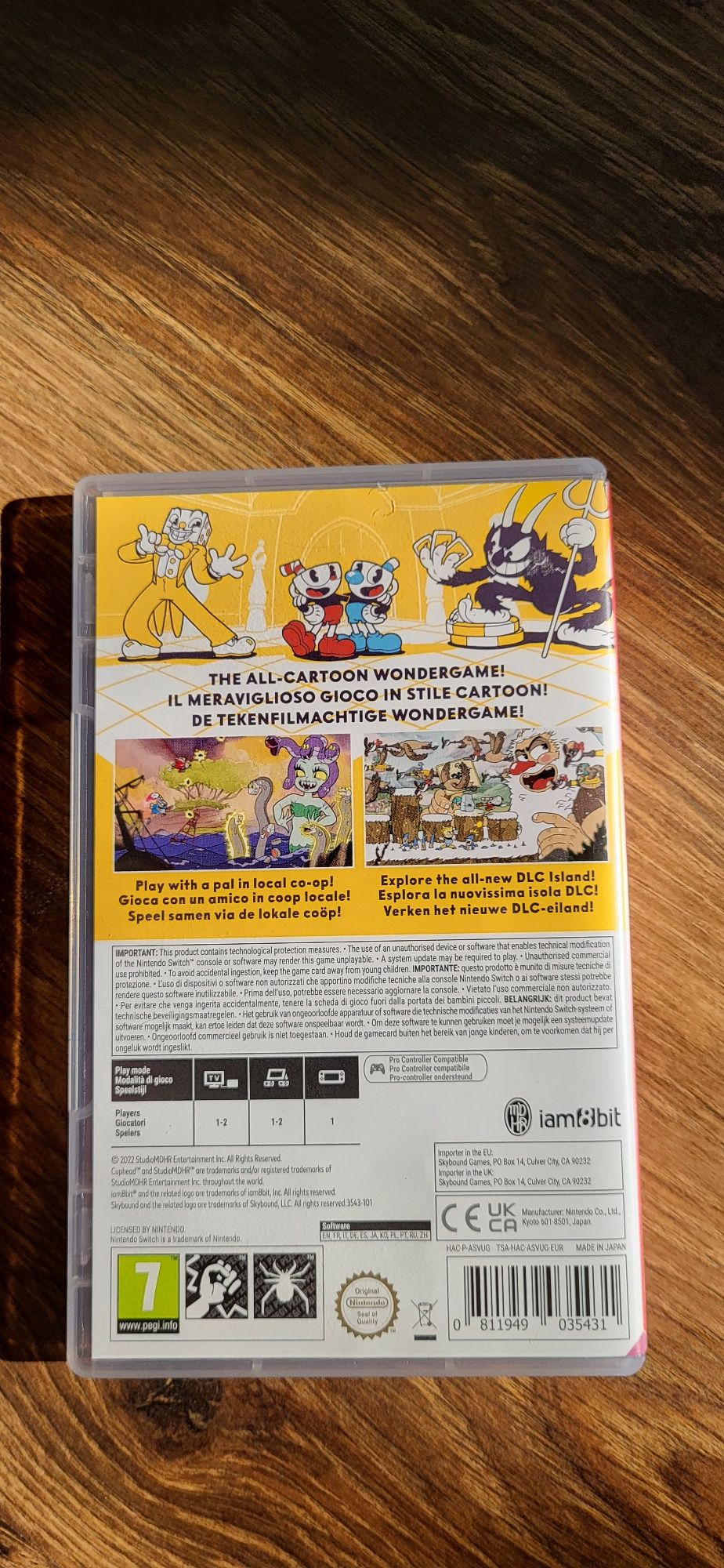Gra Cuphead na Nintendo switch