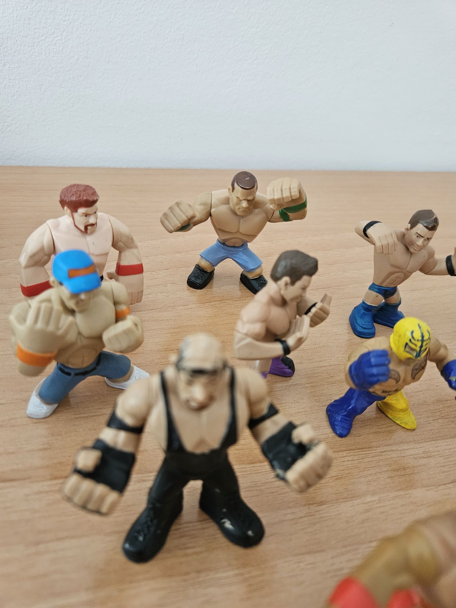 Conjunto de 11 bonecos de wrestling