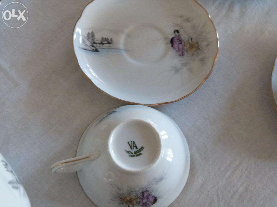 Conjunto Vista Alegre de chá e café