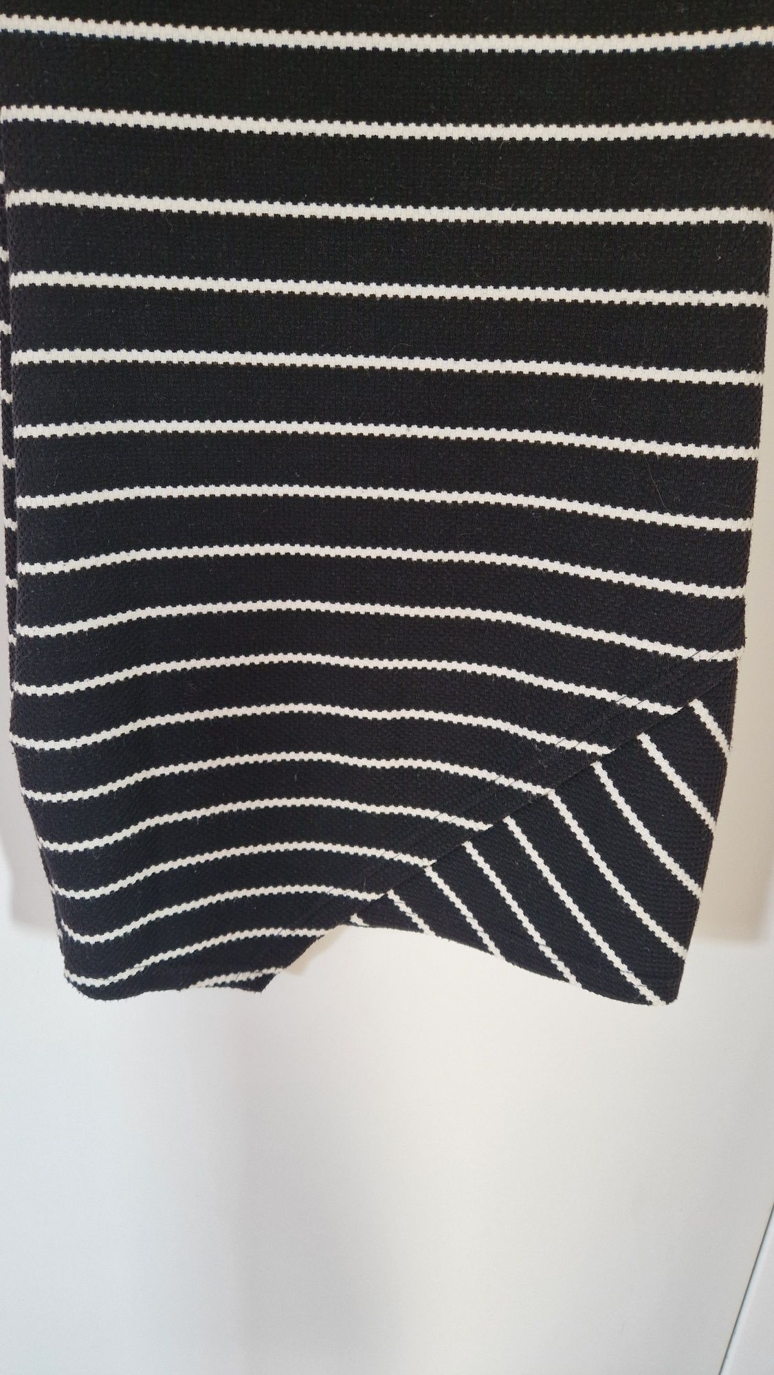 Mango casual asymetryczna mini w paski xs